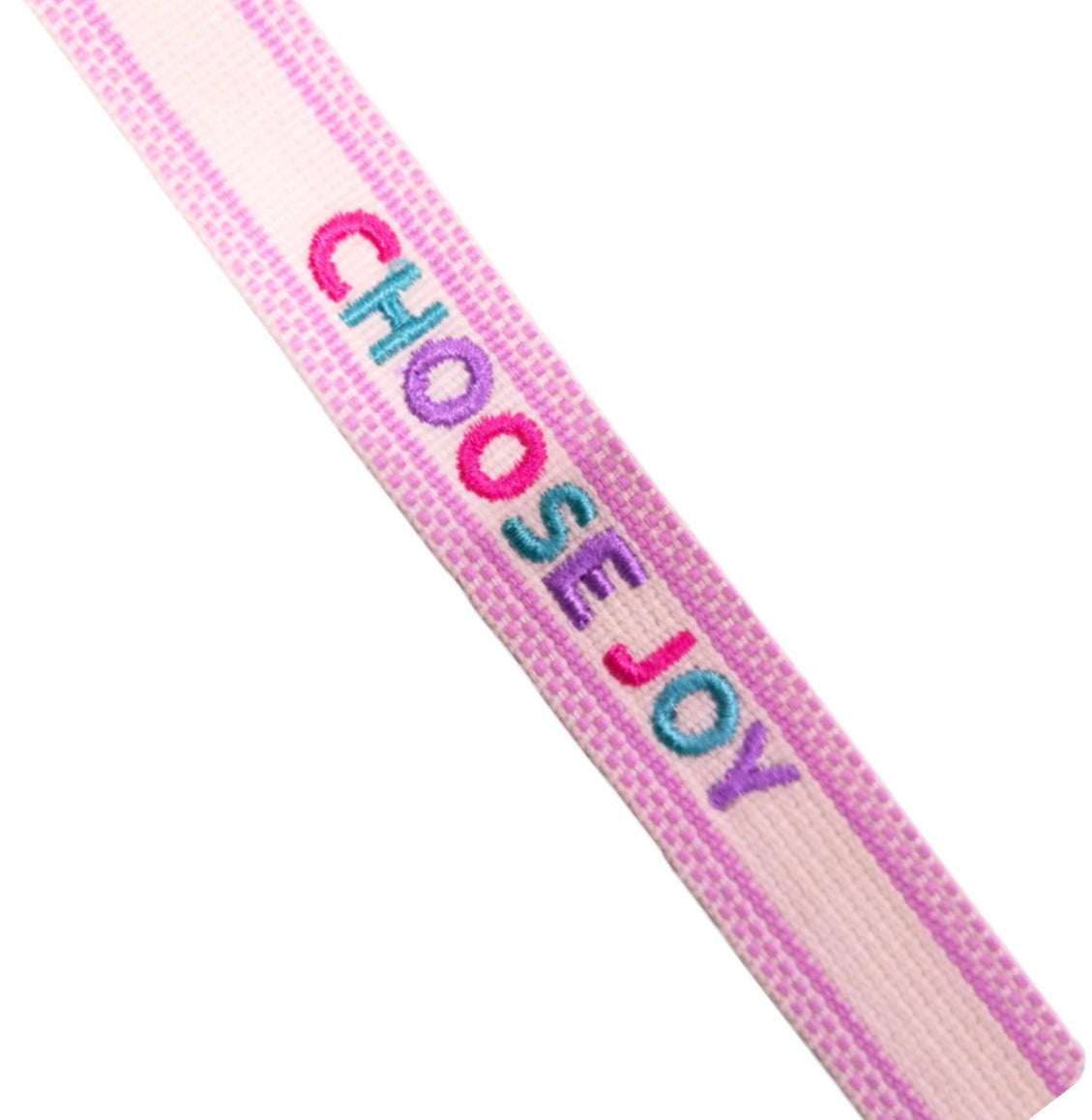 Choose Joy Multi Color Embroidered Bracelet