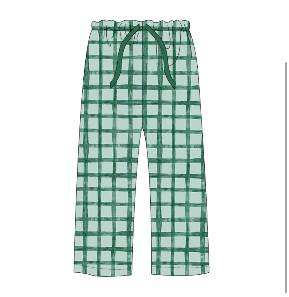 Christmas Green Plaid Pajama Pants (Ships beg Dec)
