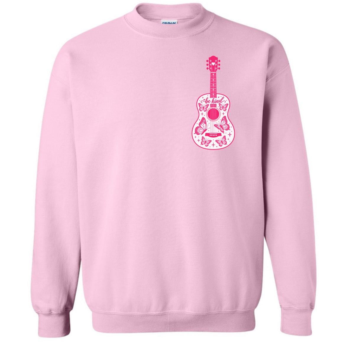 Adult Be kind today guitar crewneck