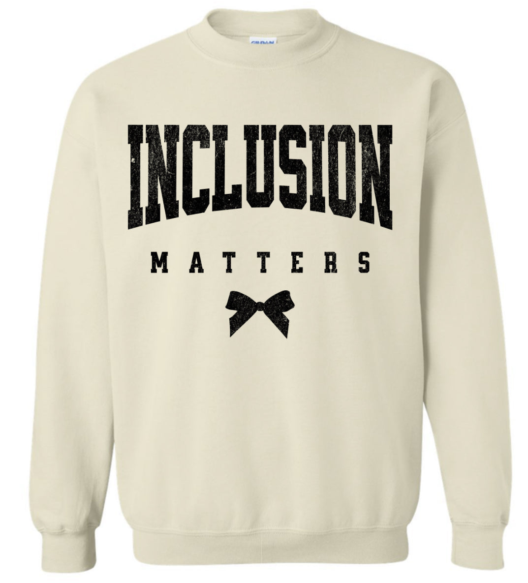 Adult Inclusion Matters Tan Gildan Crewneck
