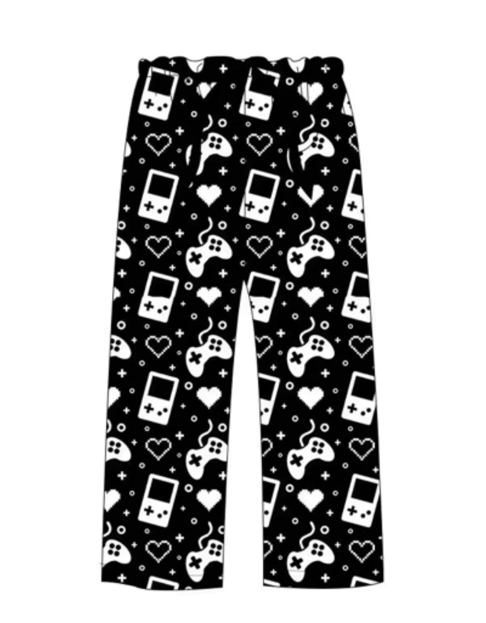 Black and White Gamer PJ Pants