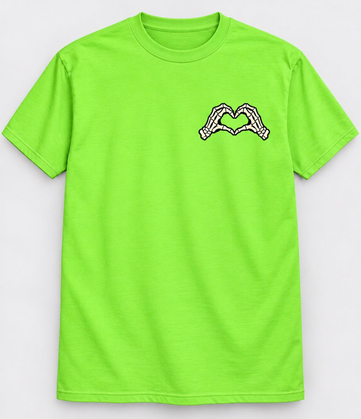 Kids Be Kind Skull Hands Green Gildan Tshirt