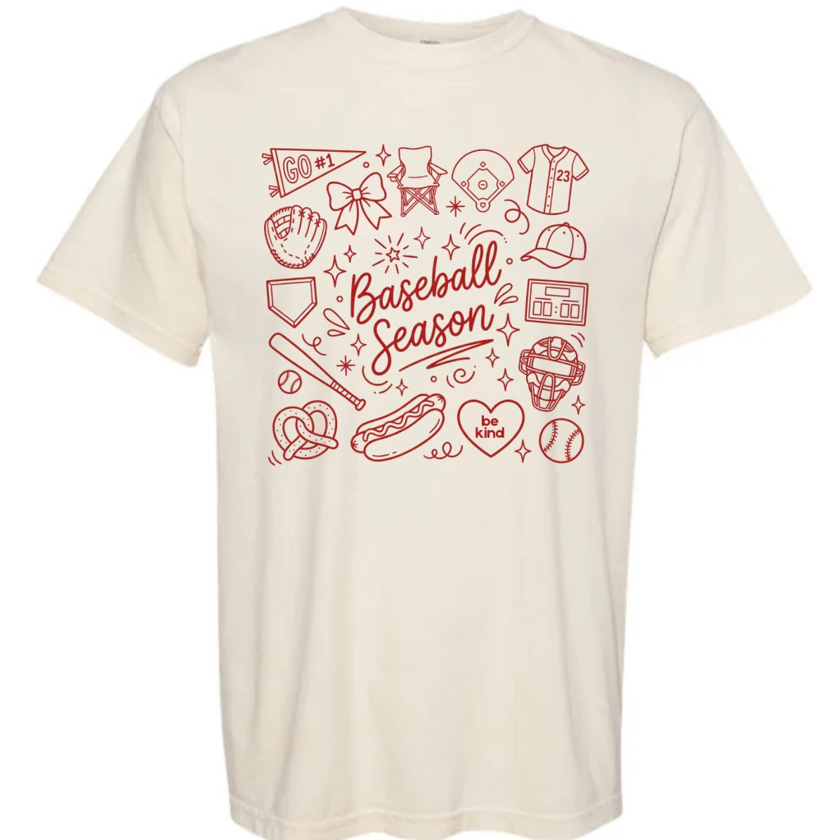Adult Cream Baseball Collage CC Tshirt