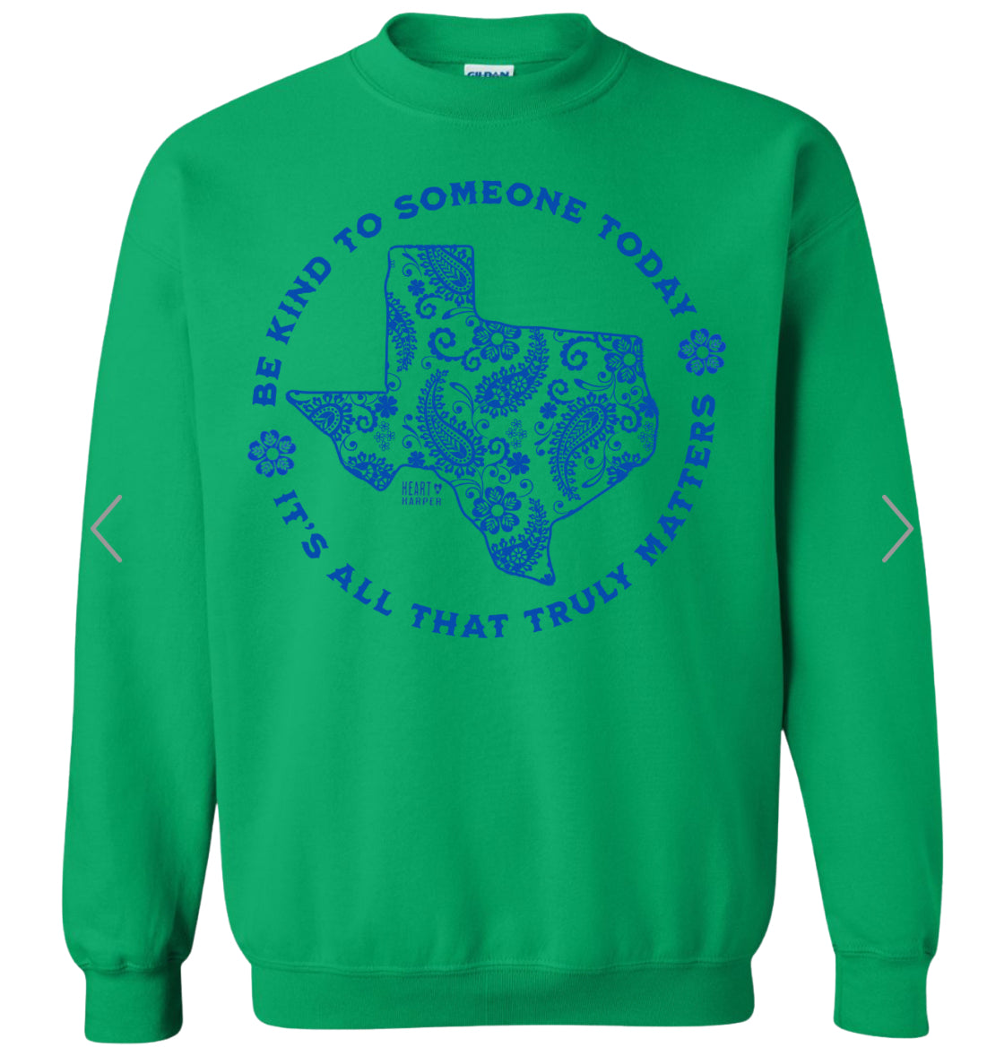 Adult Be kind To Someone Today Green Gildan Crewneck