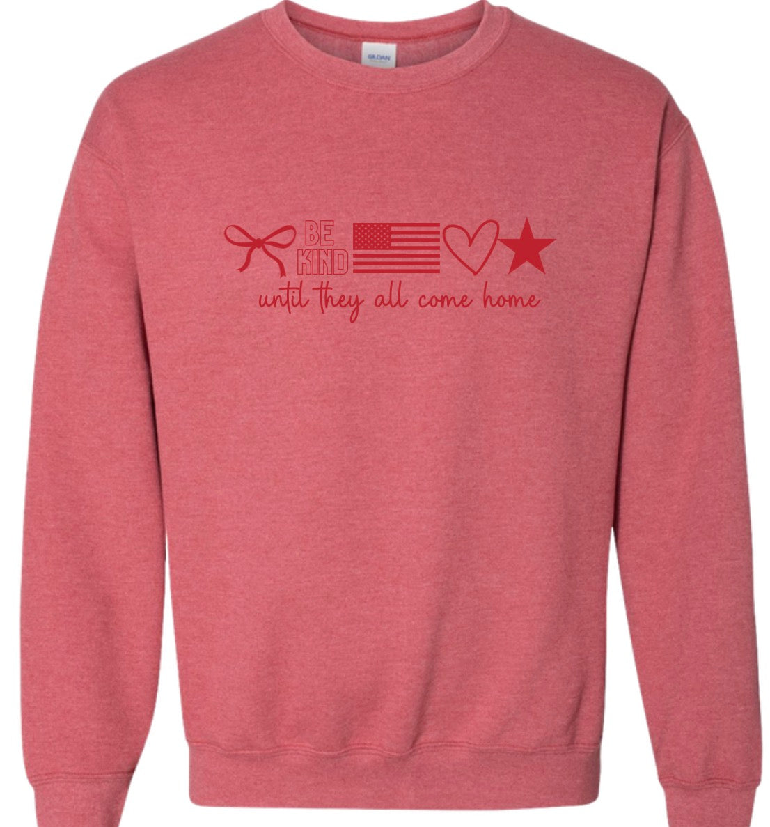 Adult Be Kind Red Charm Crewneck