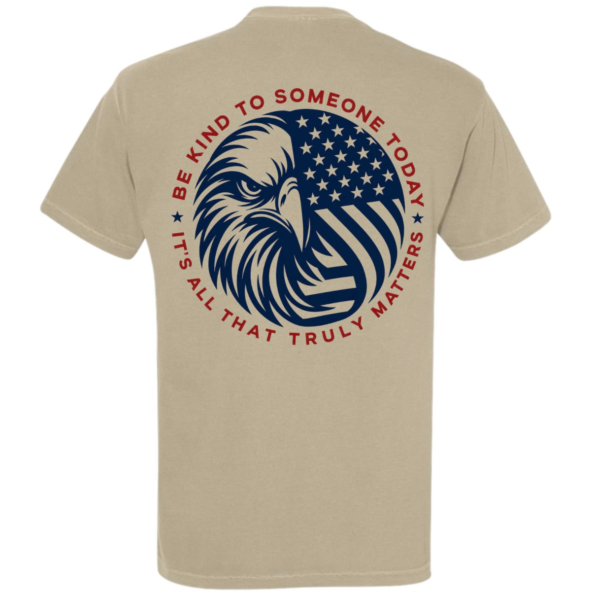 Adult Eagle Be Kind Khaki Comfort Colors TShirt