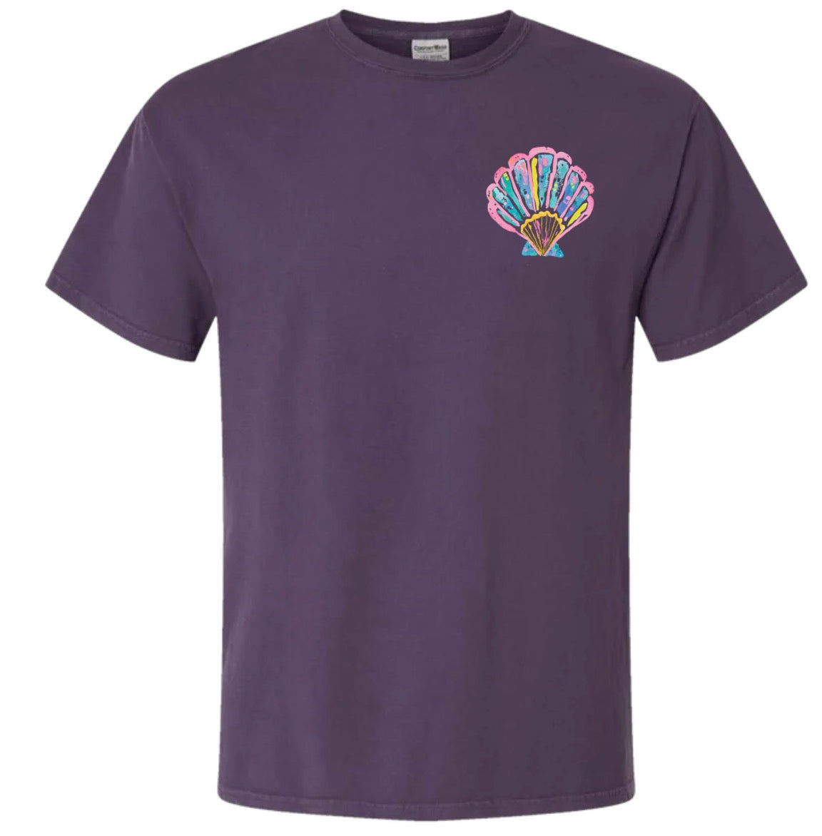 Adult Seashell Be Kind Today Purple Comfort Wash TShirt