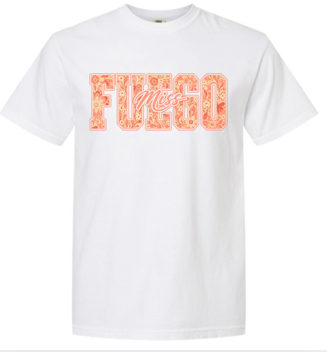 Miss Fuego Floral White Tshirt
