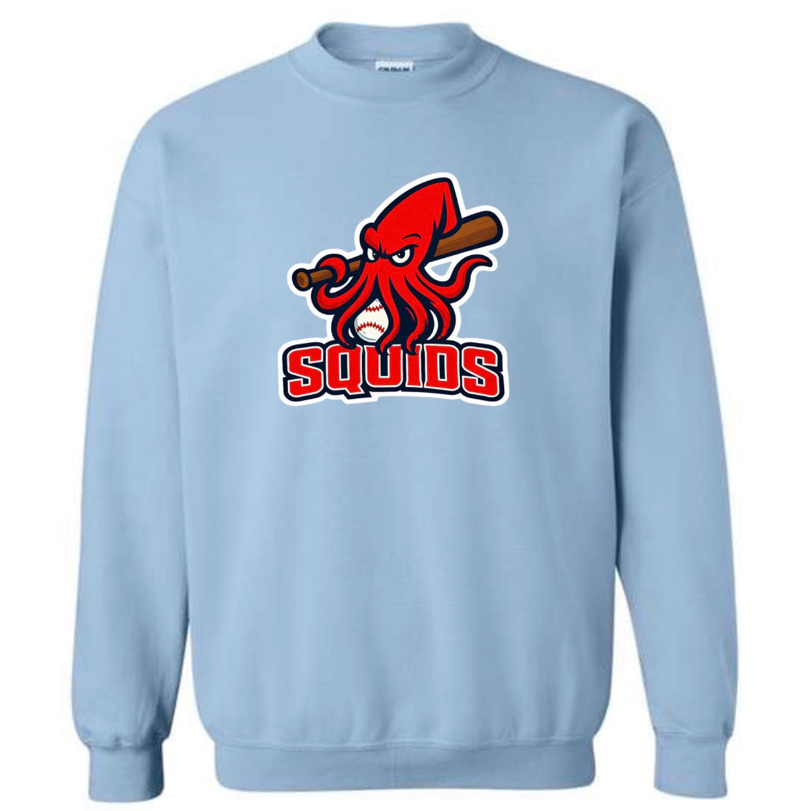 Squids Blue Gildan Crewneck