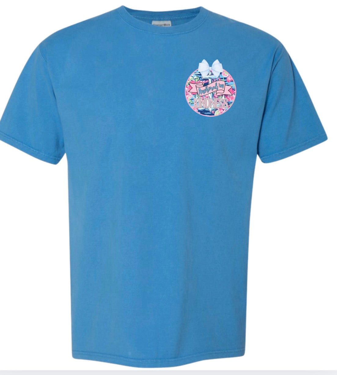 Adult Anchored in Kindness Blue Comfort Wash TShirt