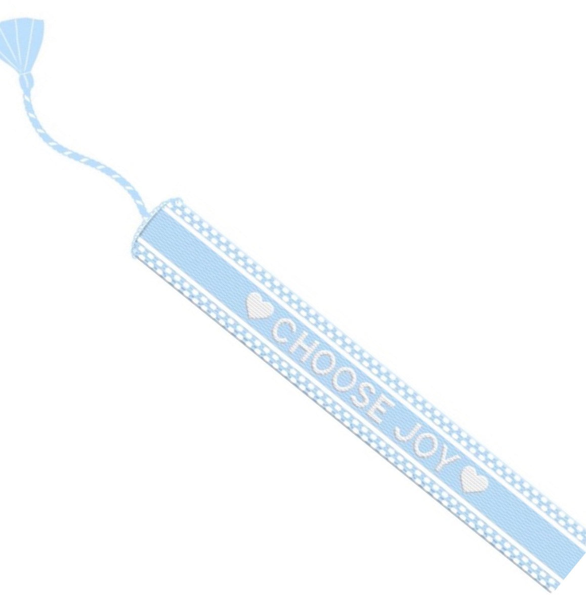 Blue Choose Joy Embroidered Bracelet