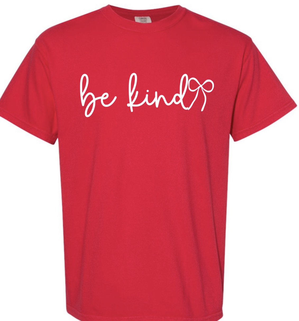 Adult Be Kind Bow Red Comfort Colors TShirt