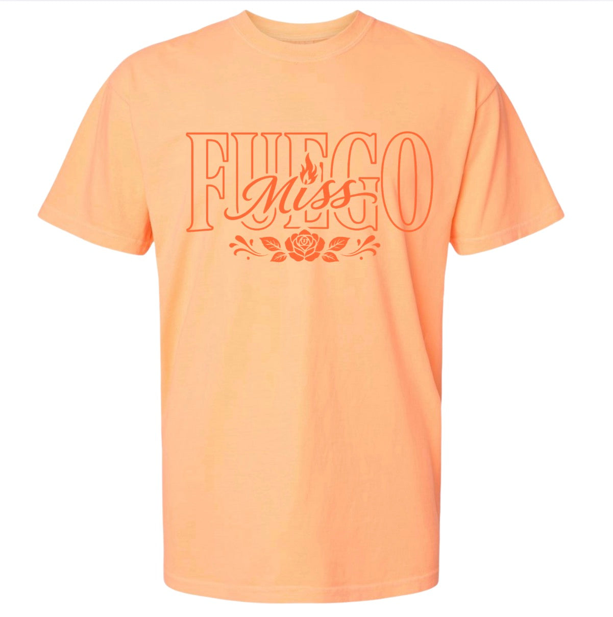 Miss Fuego Rosette Light Orange Tshirt