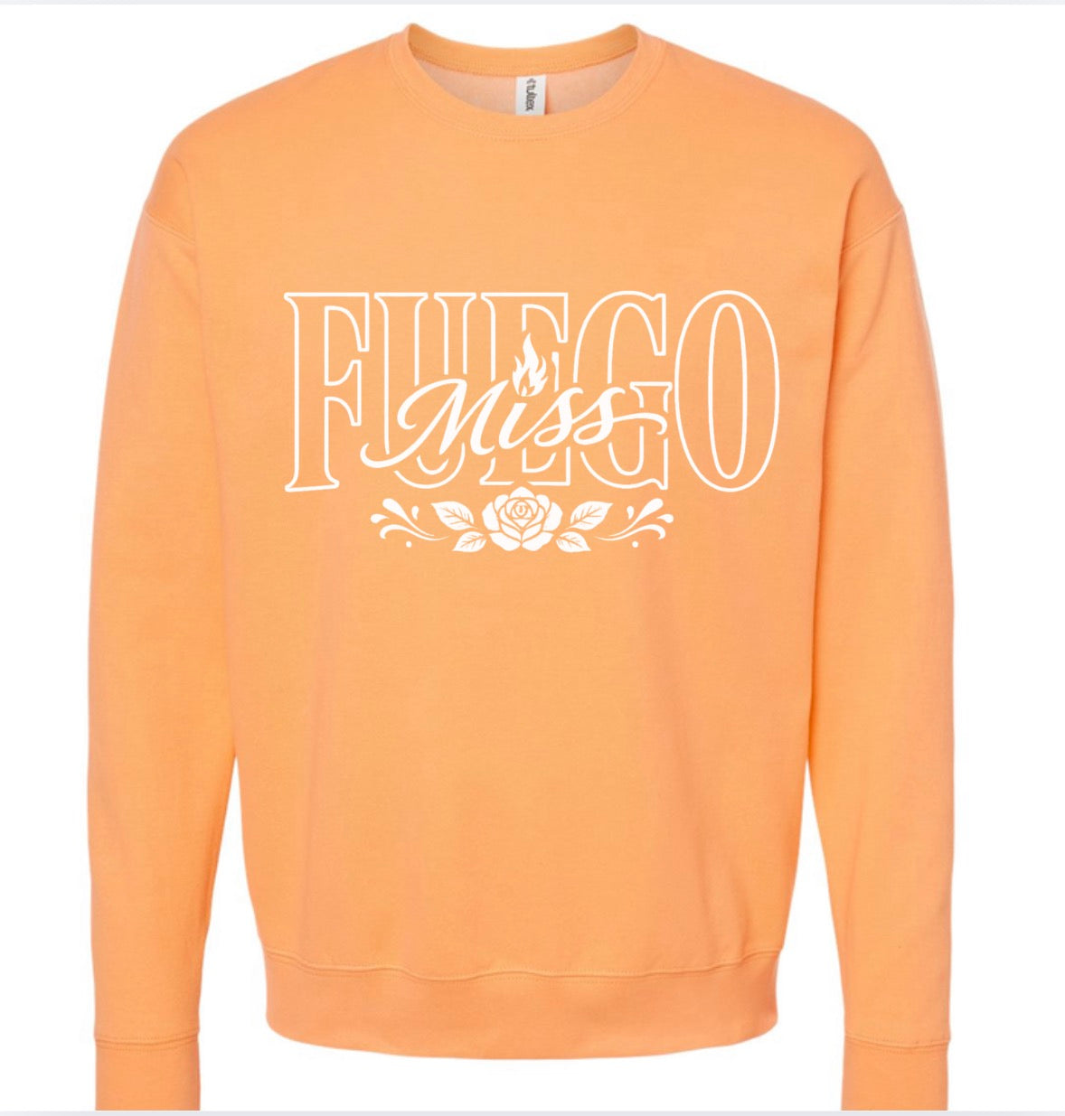 Miss Fuego Light Orange Tultex Crewneck