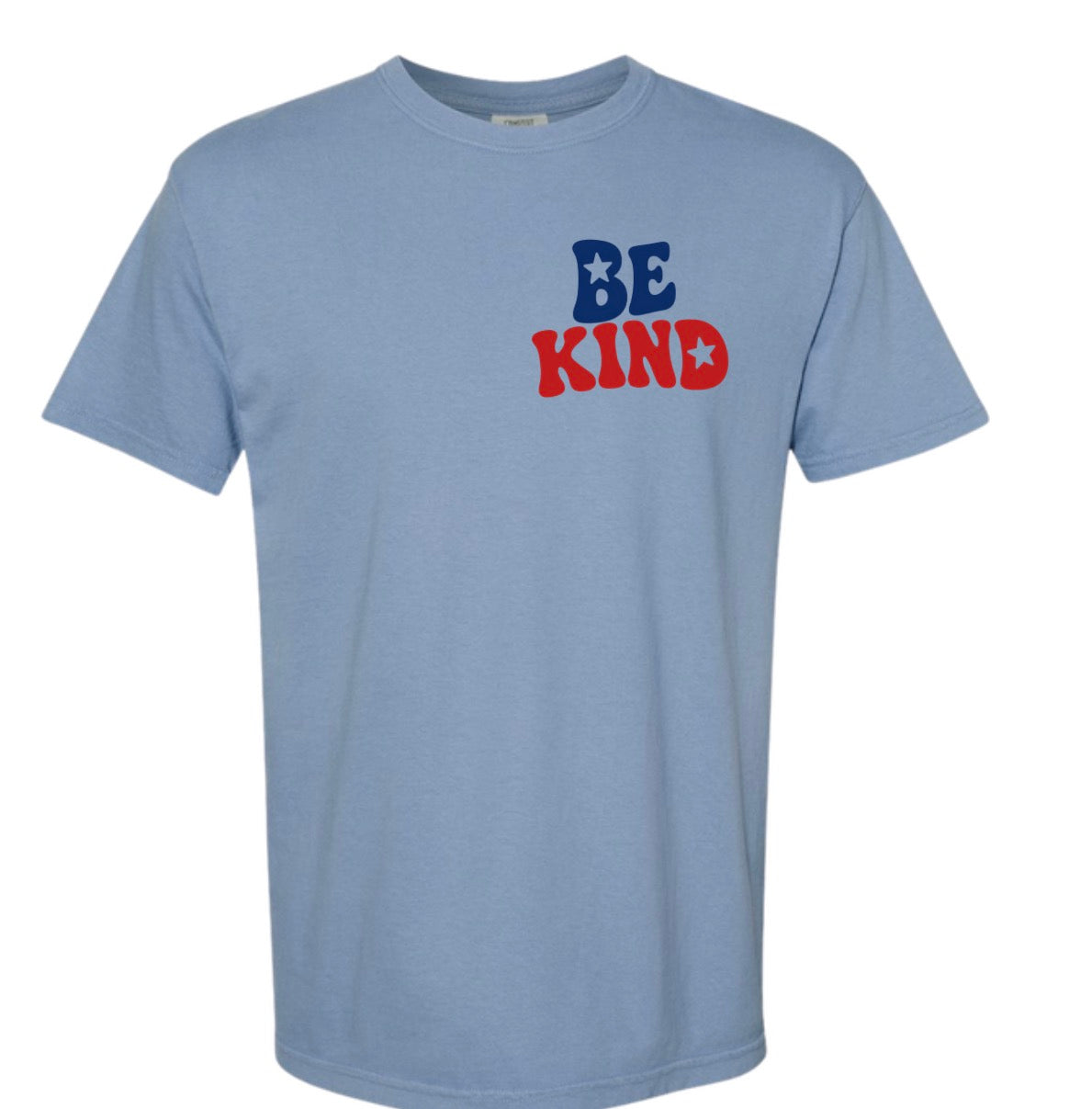 Adult Be Kind Today Patriotic Denim Comfort Colors TShirt