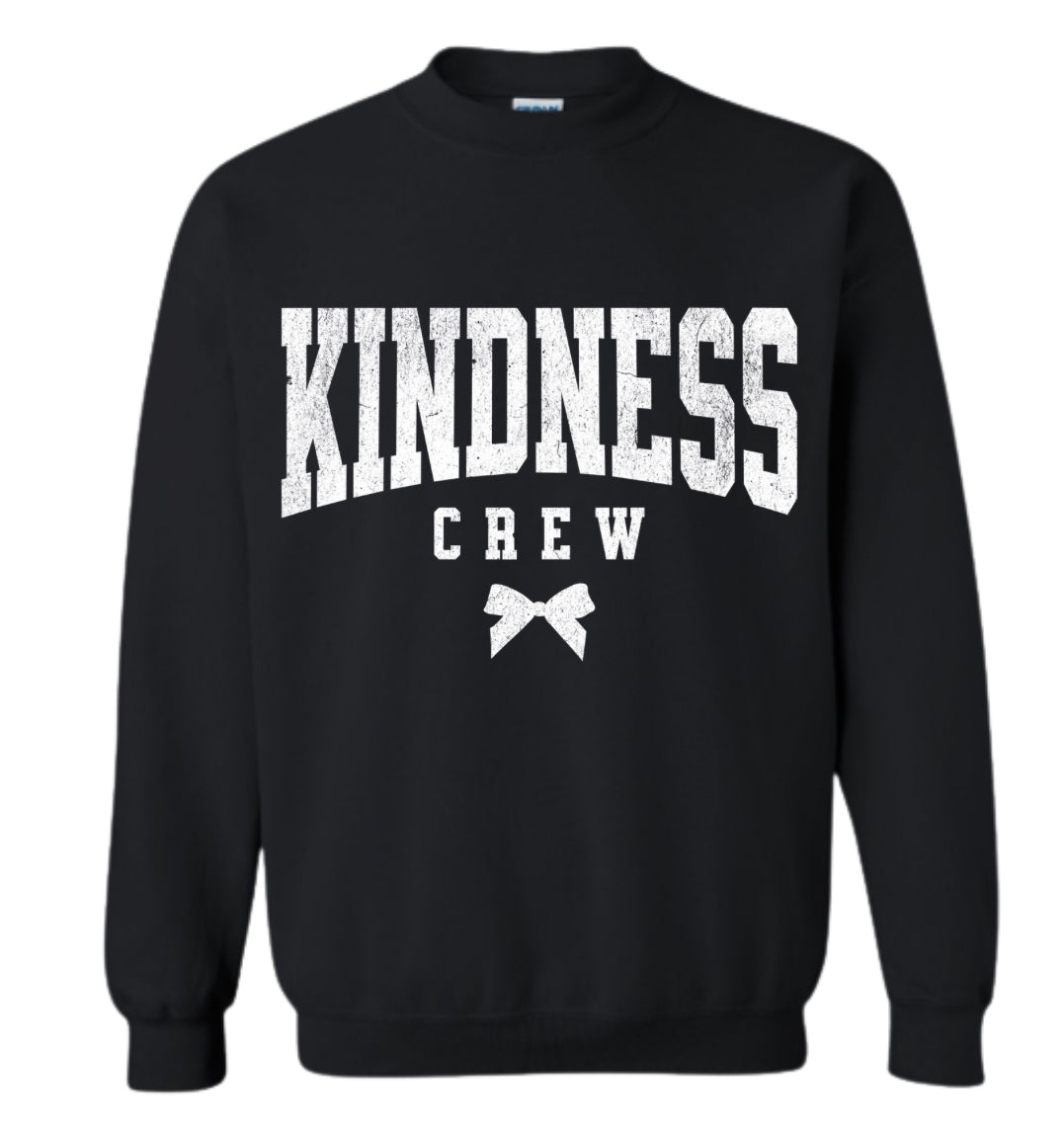 Adult Kindness Crew Bow Black Gildan Crewneck