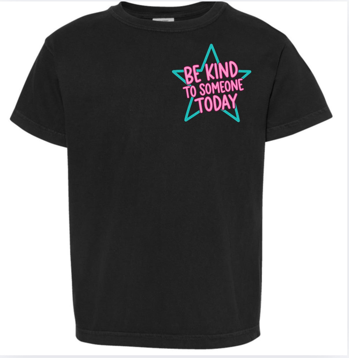 Adult Be Kind Star Black Comfort Colors TShirt