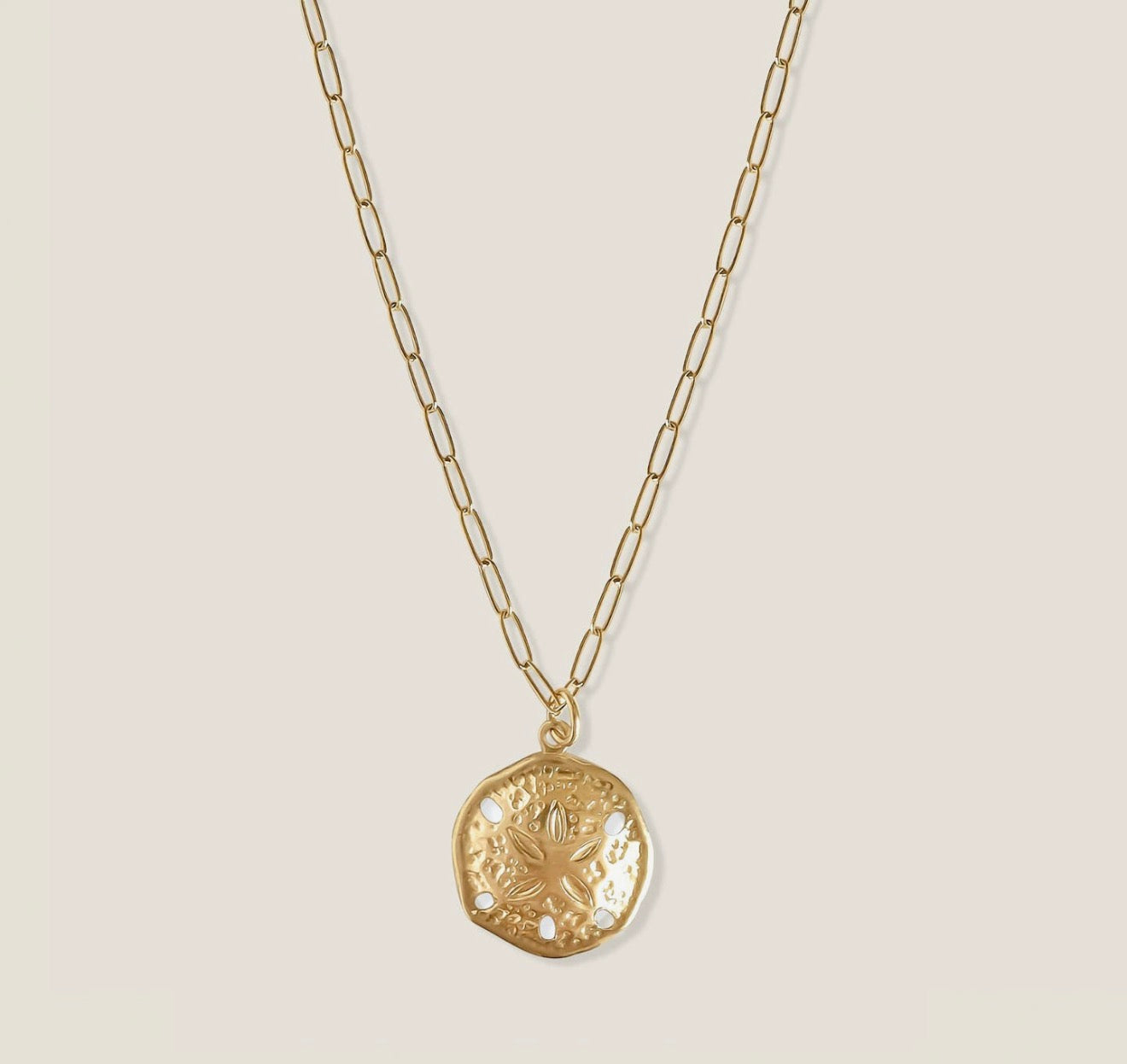 Silver Dollar Gold Necklace