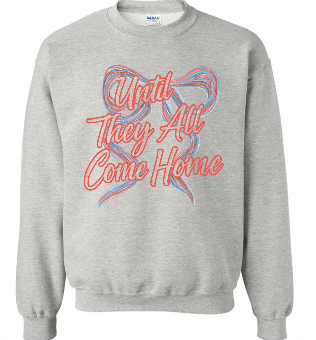 Adult Until They All Come Home Multi Bow Crewneck