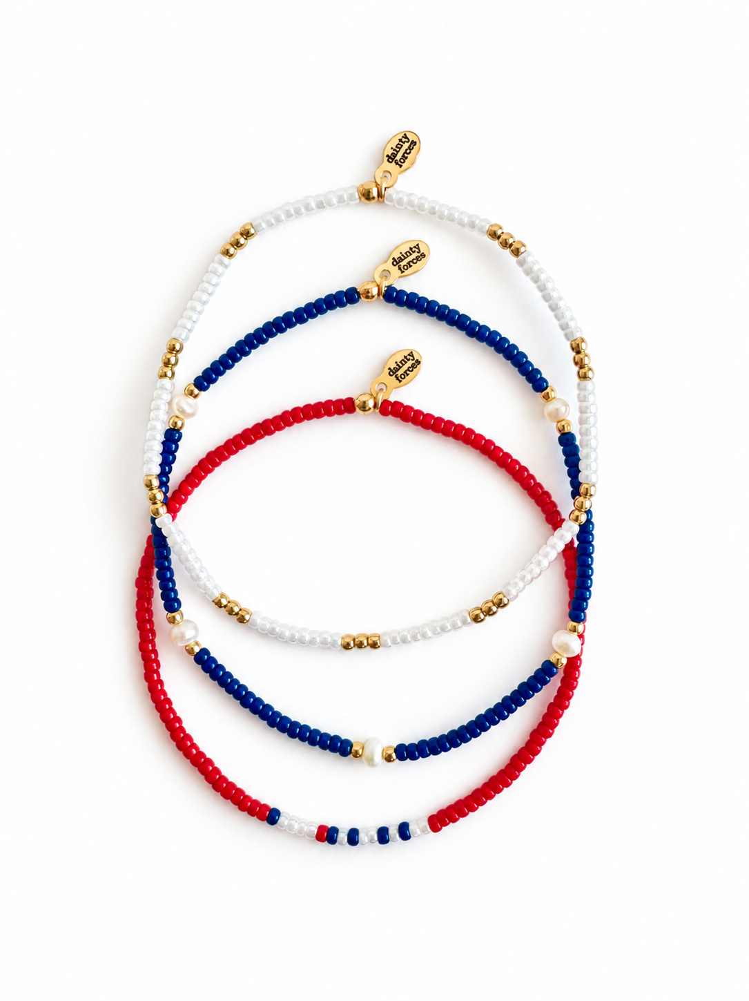 Patriotic Be Kind Morse Code Bracelet Stack