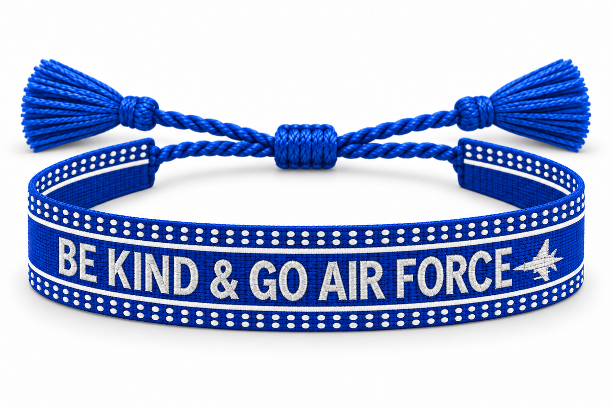 Embroidered Bracelet - Go Air Force