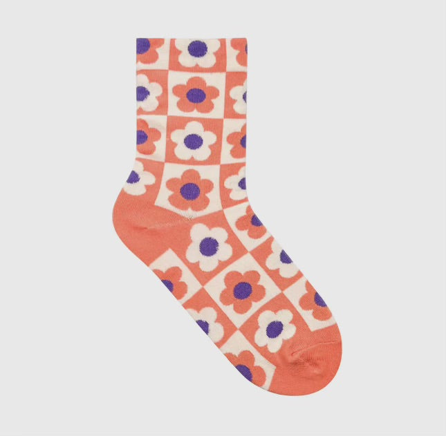 H&H Orange Flower Socks