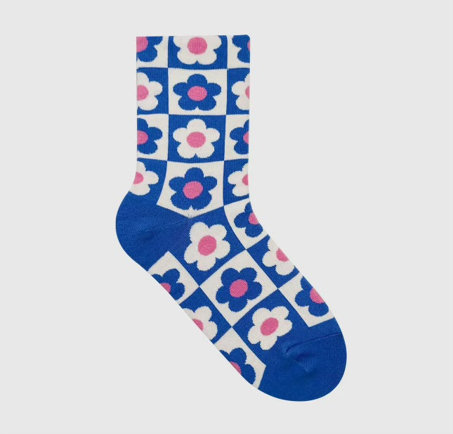 H&H Blue Flower Socks