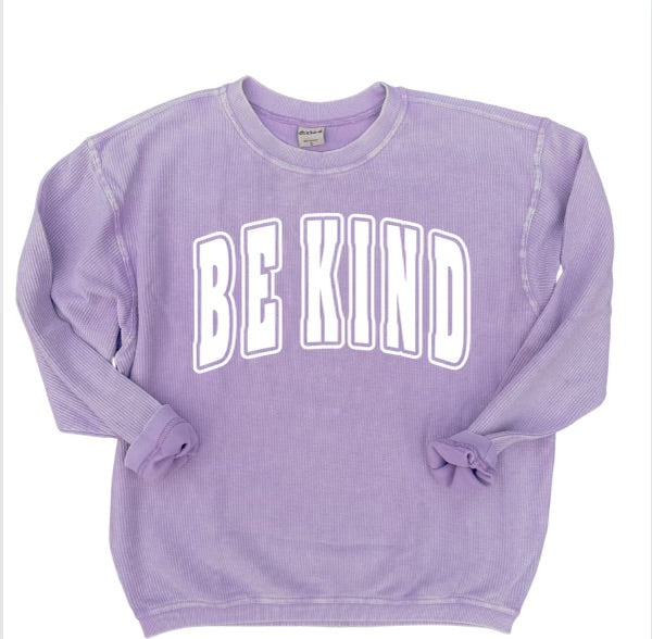 H&H Adult be kind corded crewneck