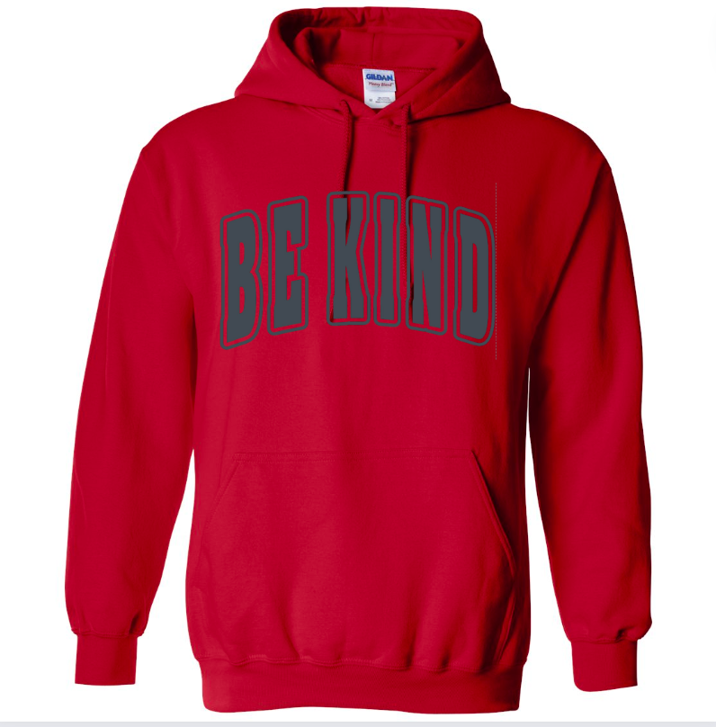 BKV Adult Bold Be Kind Red Hoodie