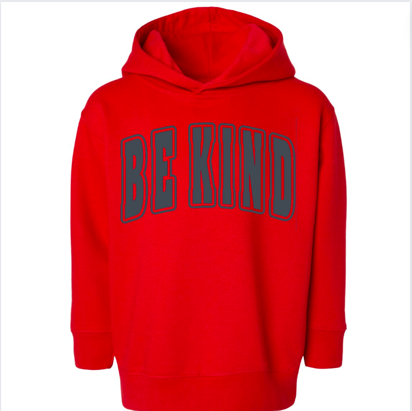 BKV Kids Bold Be Kind Red Hoodie