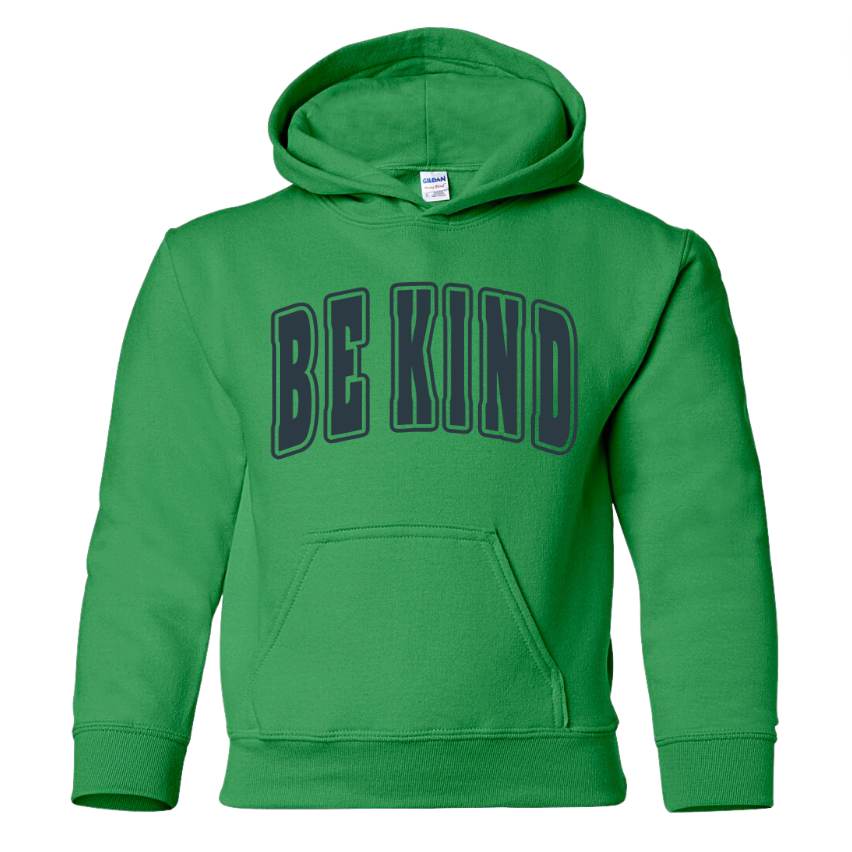 LK Kids Bold Be Kind Green Hoodie