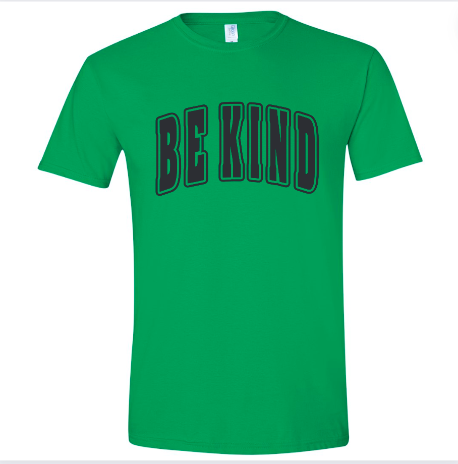 LK Adult Bold Be Kind Green Tshirt