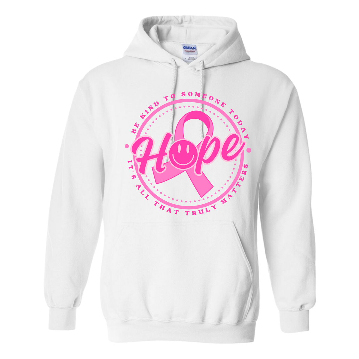Adult Pockets of Hope Gildan white hoodie sweatshirt