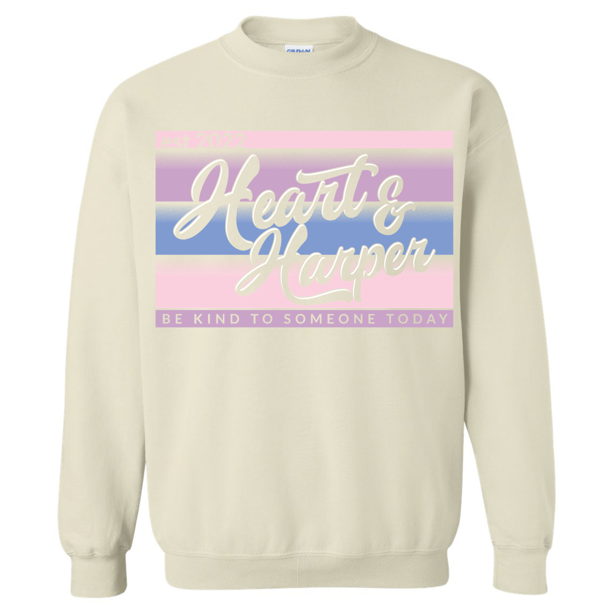 H&H Adult heart and harper tan crewneck sweatshirt