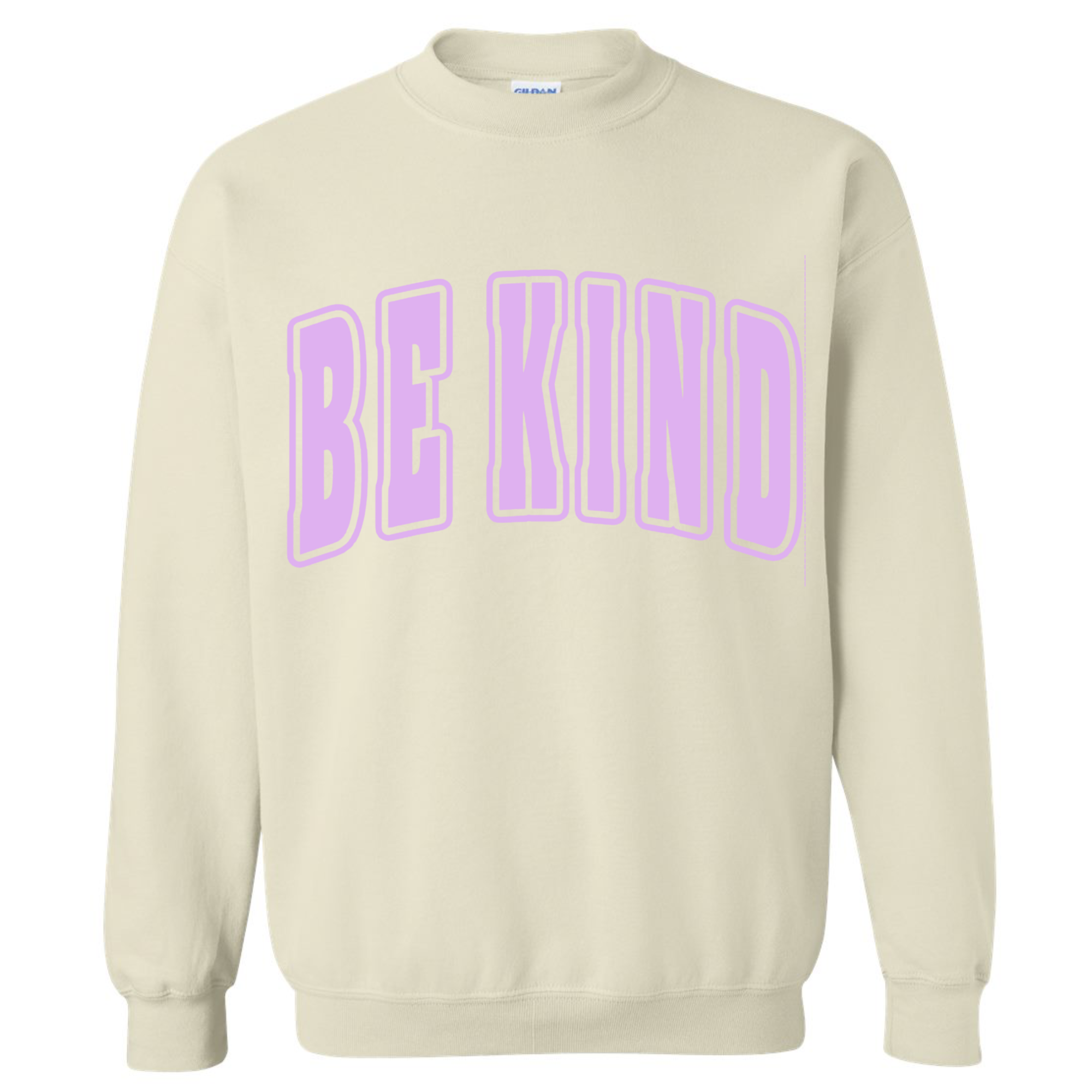 H&H Adult purple be kind tan crewneck sweatshirt