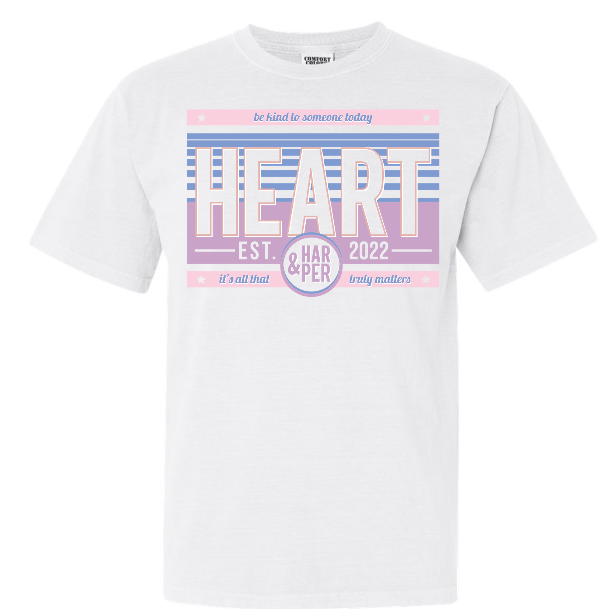 H&H Adult heart and harper white t-shirt