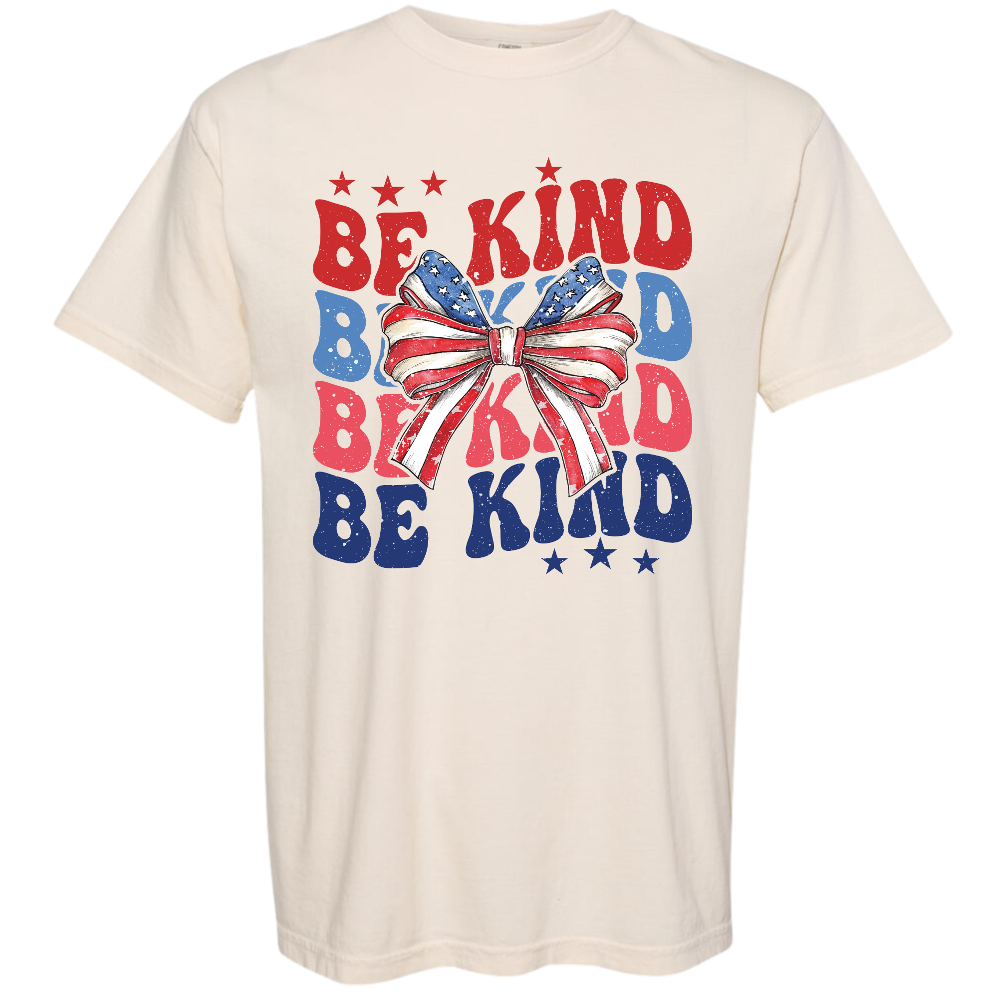 Be Kind Red White and Blue Bow T-Shirt