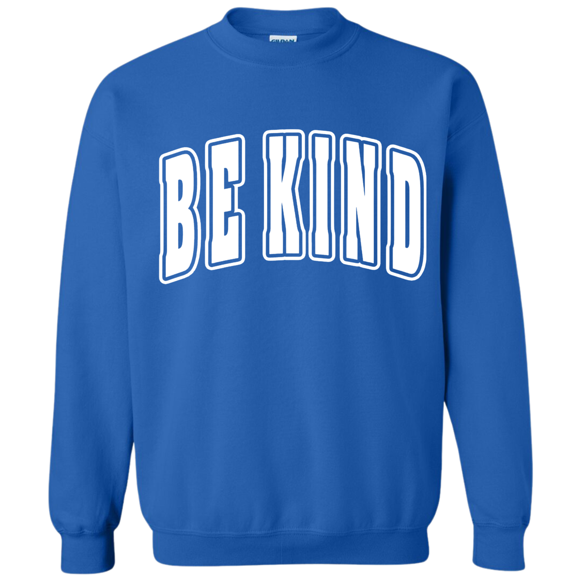 Be Kind Puff Print Royal Blue Crewneck