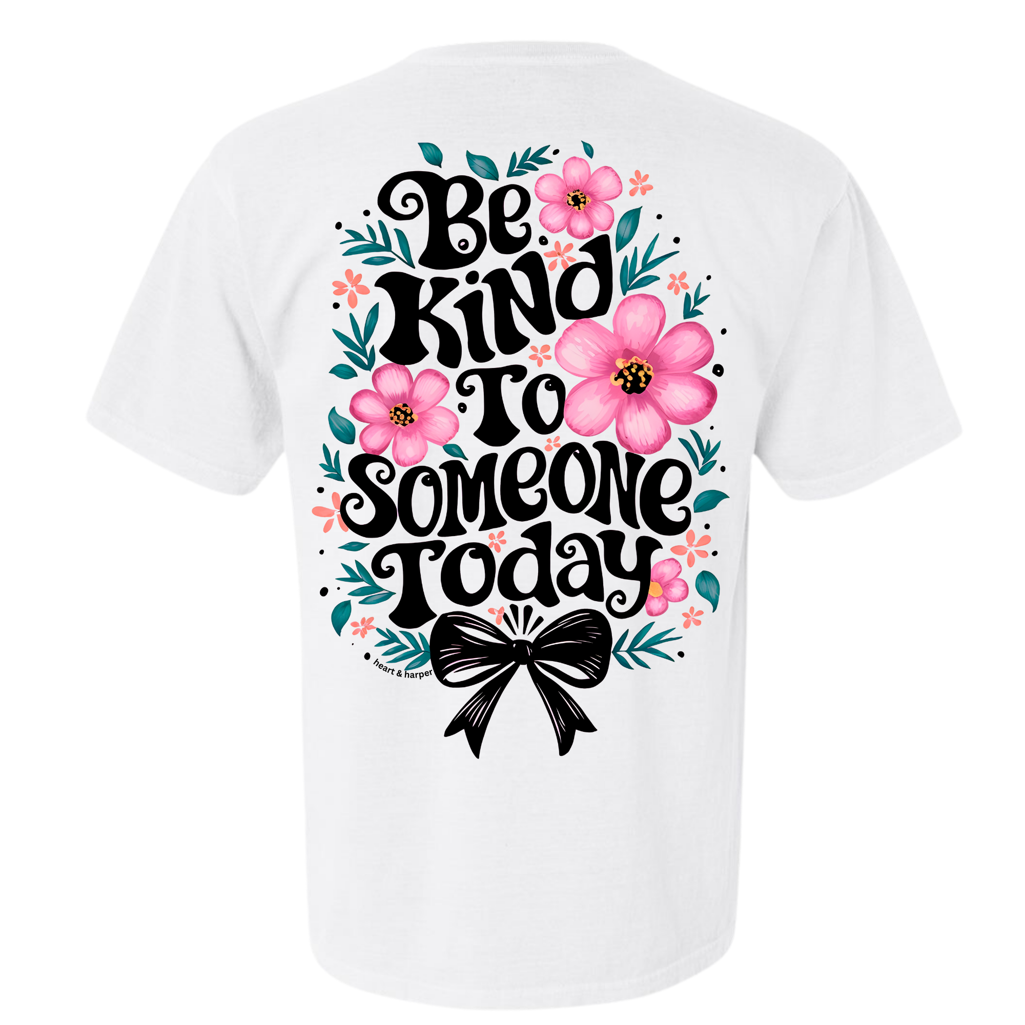 Be Kind To Someone Floral and Bow T-Shirt